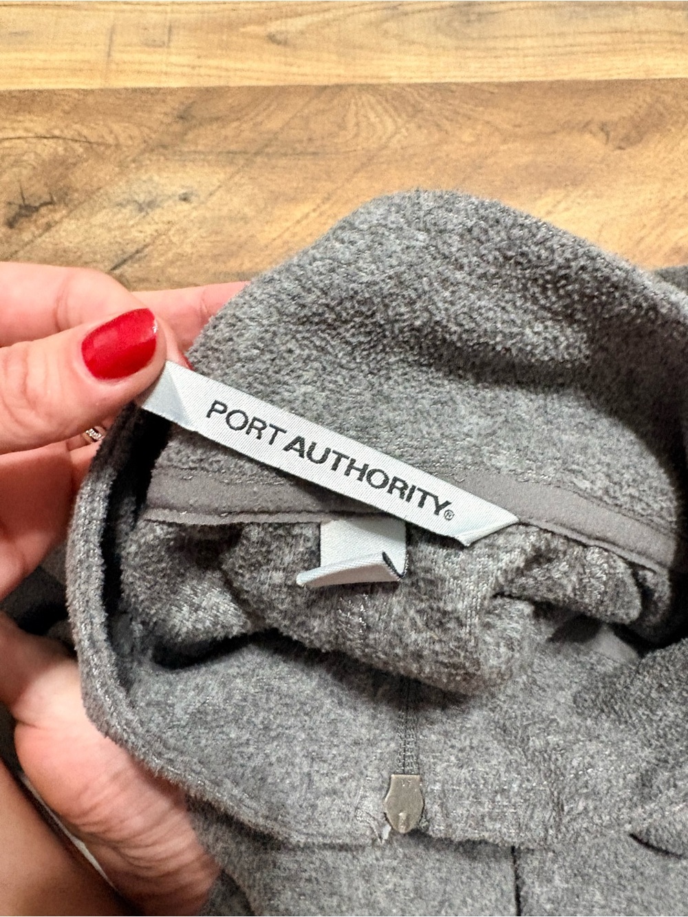 Port Authority Women’s Nursing Fleece Jacket Gray Full Zip Embroidered Size L - Picture 5 of 7